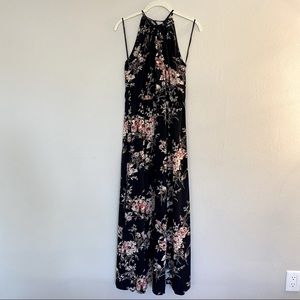 Floral black dress